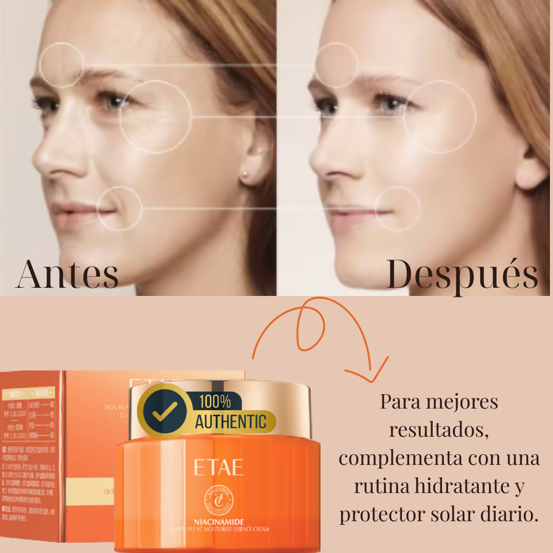 CREMA ANTIARRUGAS Y ACLARANTE ETAE ¡¡La revolución antiedad que tu piel necesita!!